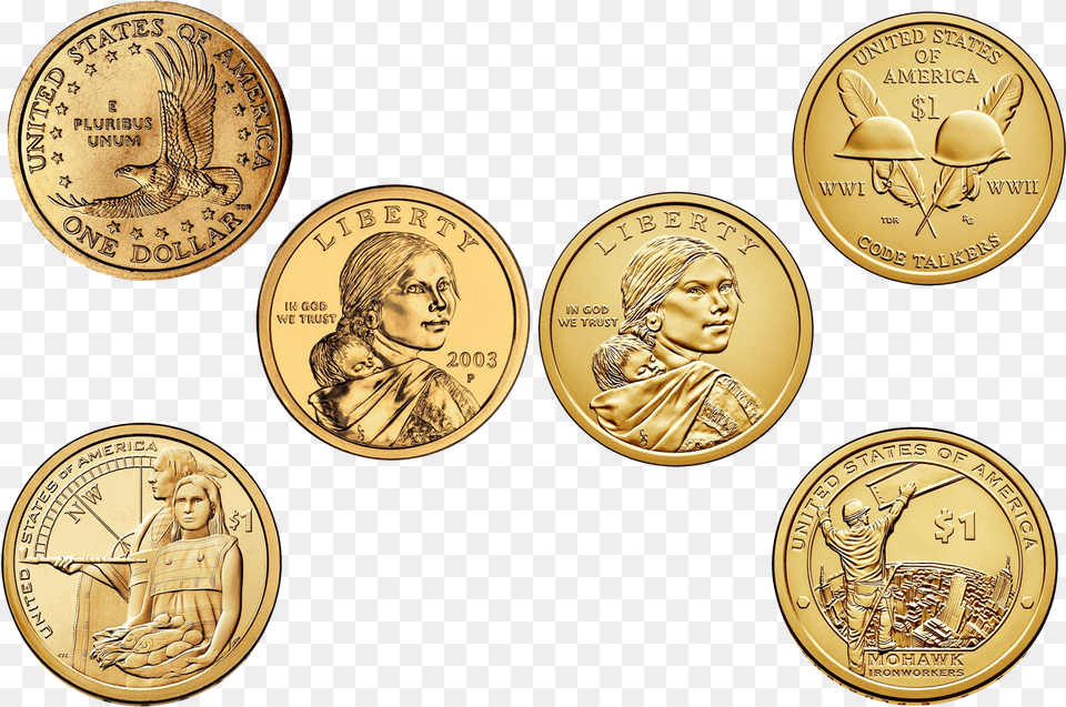 Golden Coins Clipart Us Dollar Coins, Adult, Person, Gold, Female Free Png
