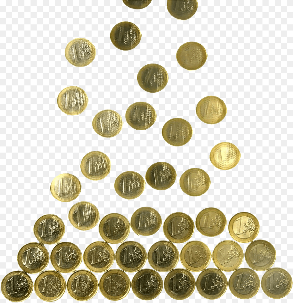 Golden Coins Brass, Treasure, Coin, Money, Nickel Free Png Download