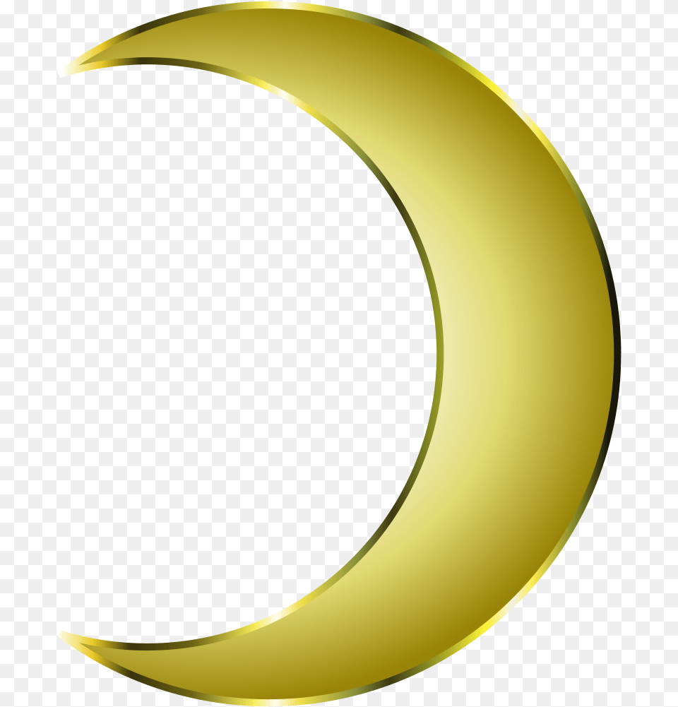 Golden Crescent Moon, Astronomy, Nature, Night, Outdoors Free Png Download