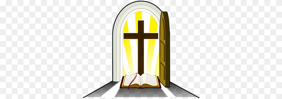 Golden Cross Doorway Cross With Bible Clipart, Altar, Architecture, Building, Church Free Transparent Png