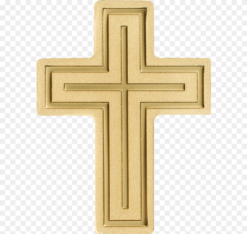 Golden Cross Gold Coin, Symbol, Crucifix Free Transparent Png