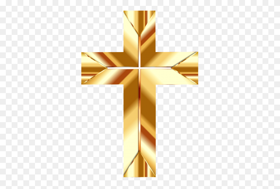 Golden Cross Image, Symbol, Gold Png