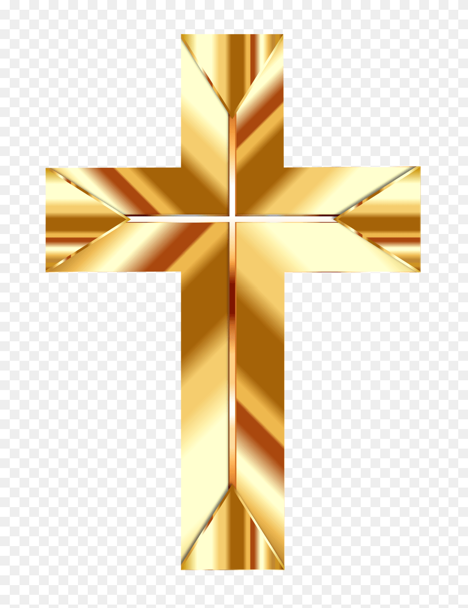 Golden Cross Symbol, Gold Png Image