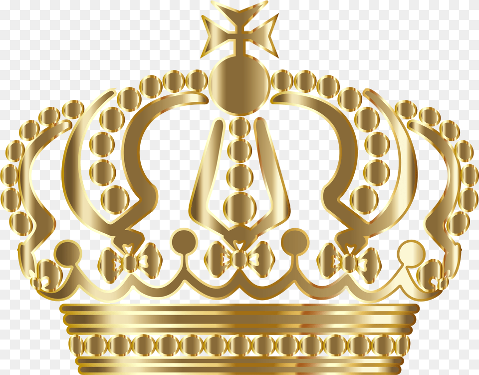 Golden Crown Creative Vector Illustration Crown Logo Transparent Background, Accessories, Jewelry, Chandelier, Lamp Free Png Download