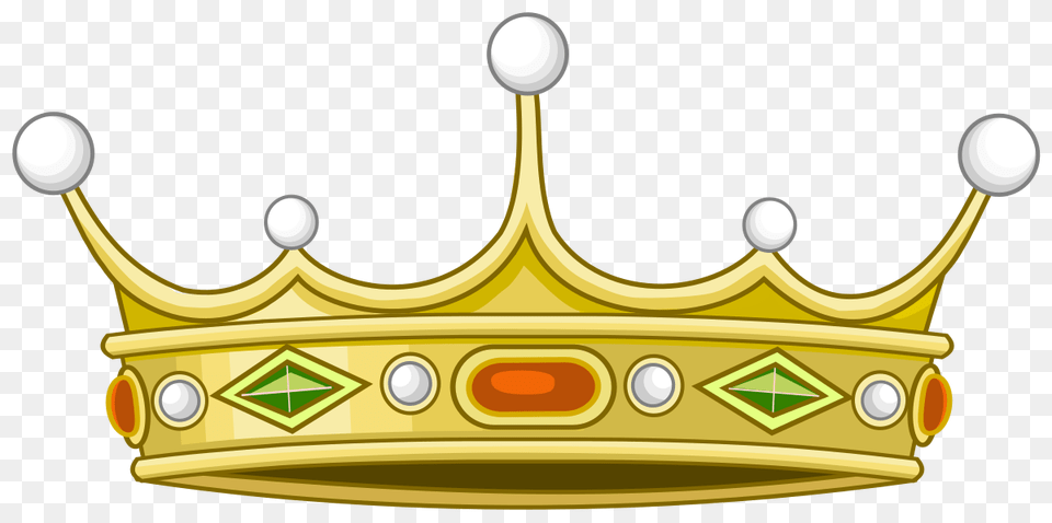 Golden Crown With Transparent Coat Of Arms Crown, Accessories, Jewelry, Smoke Pipe Png Image