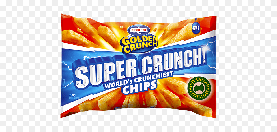 Golden Crunch Super Crunch Chips Golden Crunch Chips, Food, Fries, Ketchup, Snack Png Image
