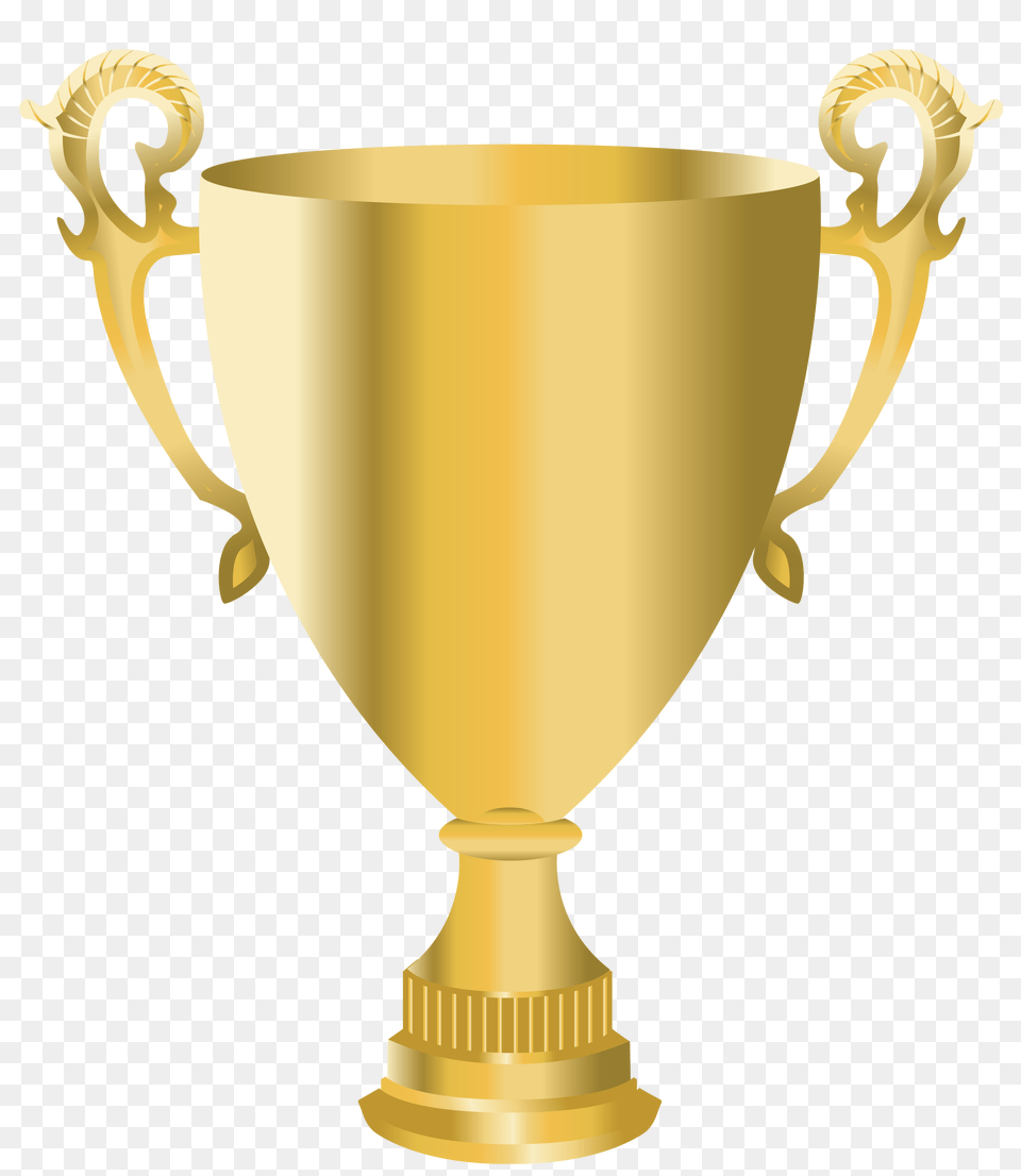 Golden Cup, Trophy, Smoke Pipe Png Image