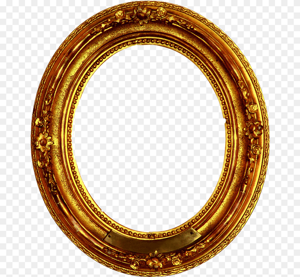 Golden Decorative By R Golden Frame Round, Oval, Photography, Gold, Fisheye Free Png Download