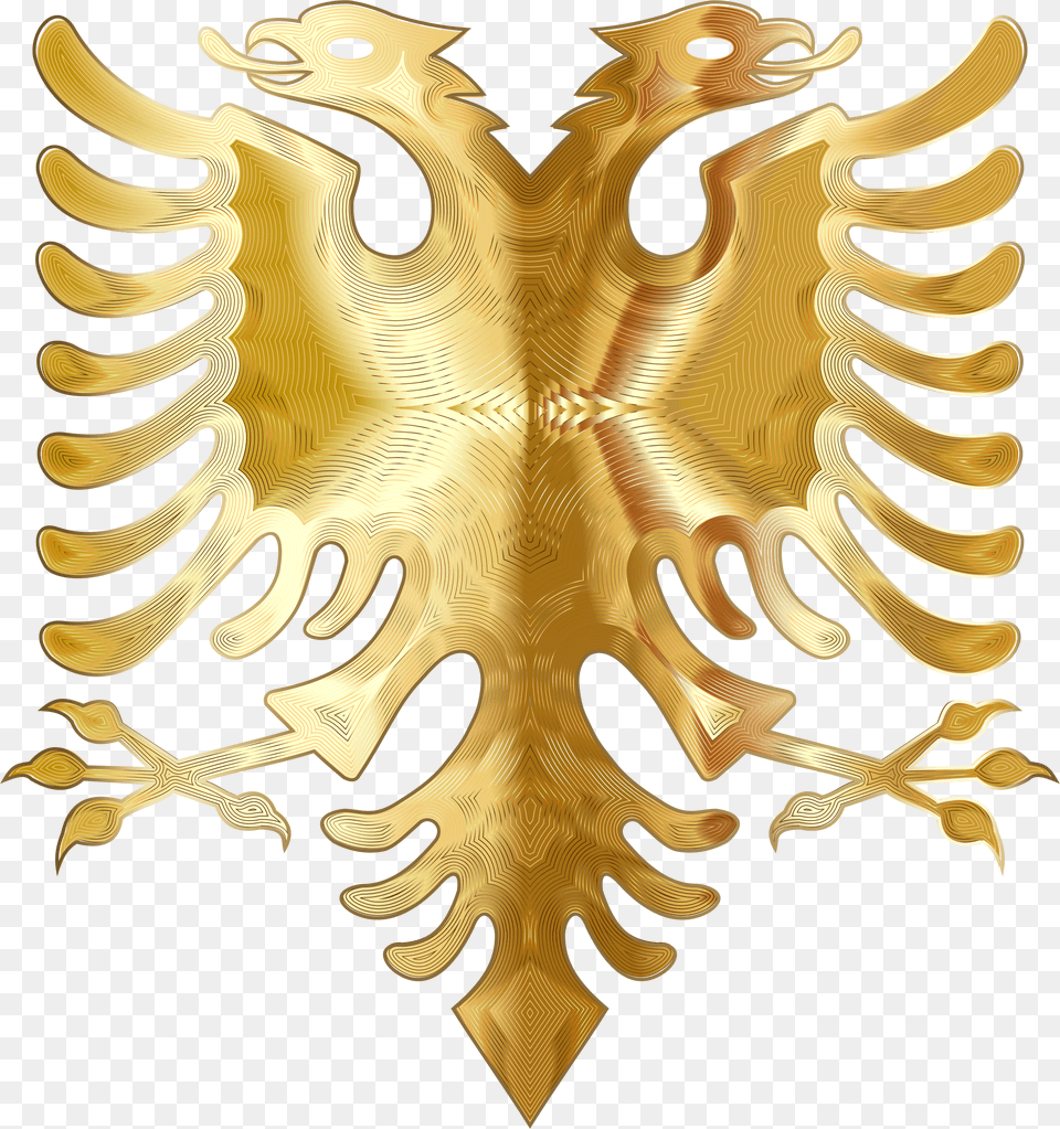 Golden Double Headed Eagle 2 Clip Arts Double Headed Golden Eagle, Animal, Lizard, Reptile, Symbol Free Png