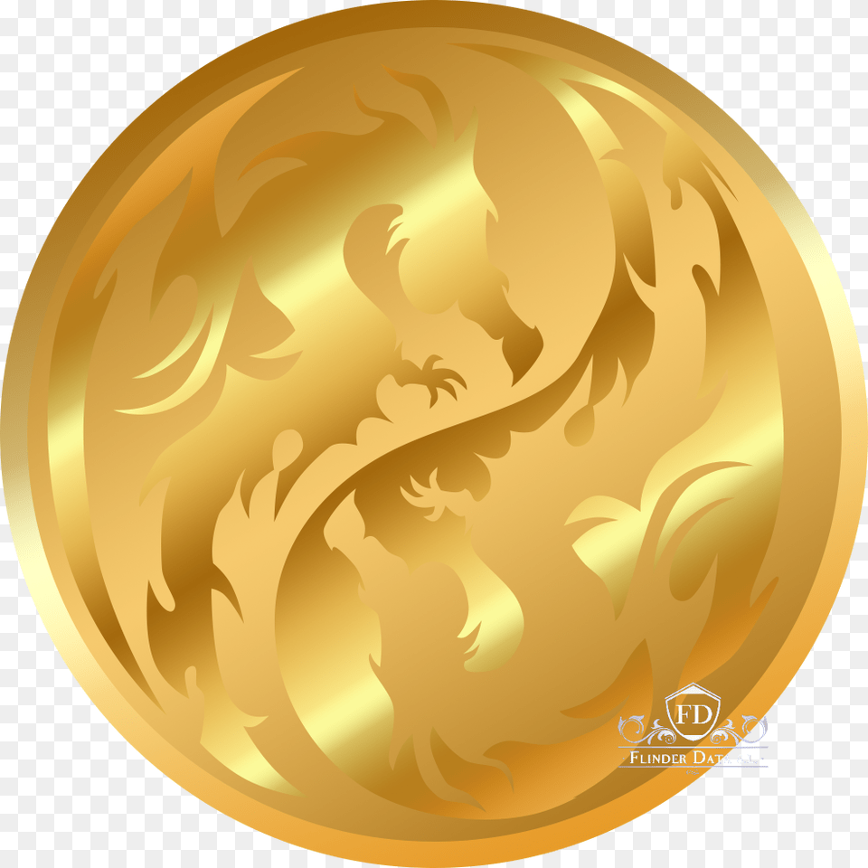 Golden Dragon Logo Golden Dragon Logos, Gold, Pattern, Art, Floral Design Png Image