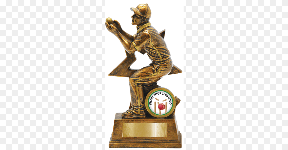 Golden Duck Cricket Trophy, Bronze, Adult, Male, Man Png