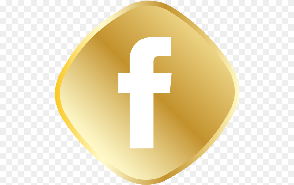 Golden Facebook Icon Royal Facebook Logo Gold, First Aid, Guitar, Musical Instrument, Plectrum Free Png