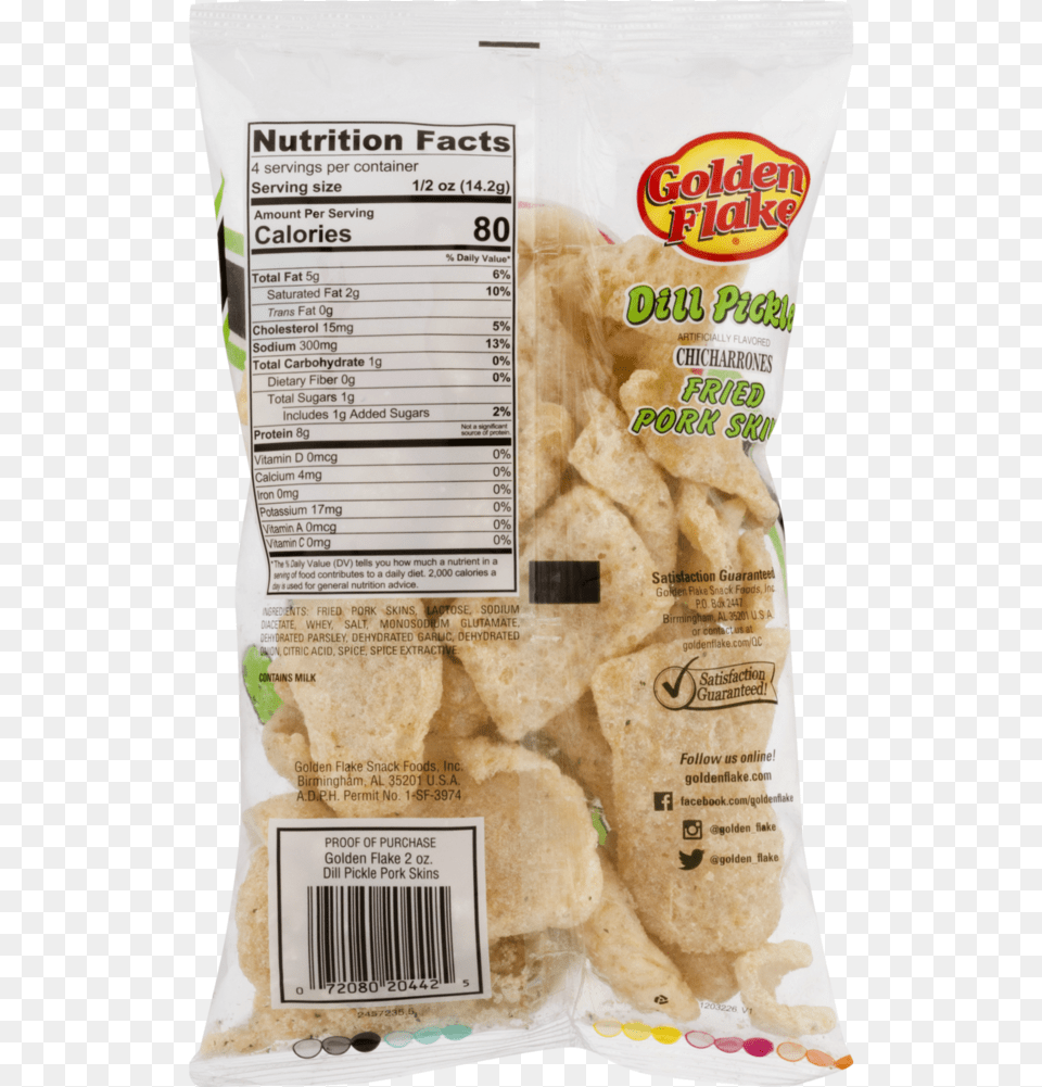 Golden Flake Pork Rinds Dill Pickle Thinslim Foods Cloud Cakes Cinnamon, Food, Snack Free Png