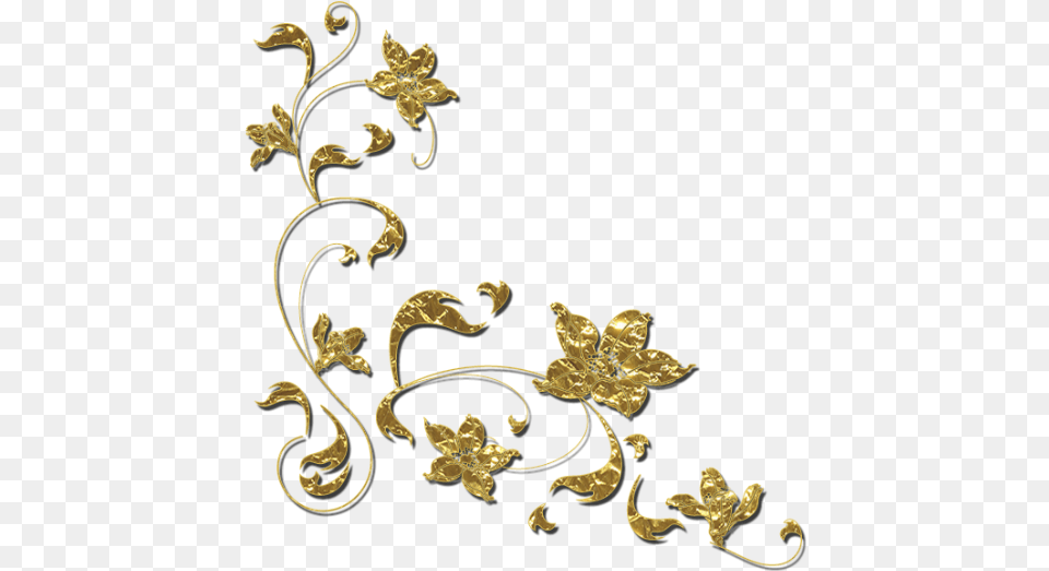 Golden Floral Border Background Background Gold Border, Bronze, Pattern, Accessories, Art Png Image