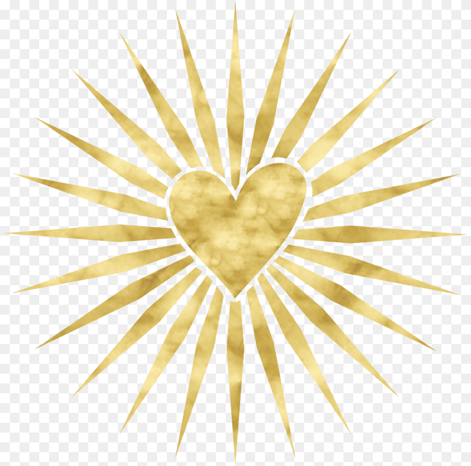 Golden Flower Sun Clipart Portable Network Graphics, Symbol, Logo, Heart, Plant Png Image