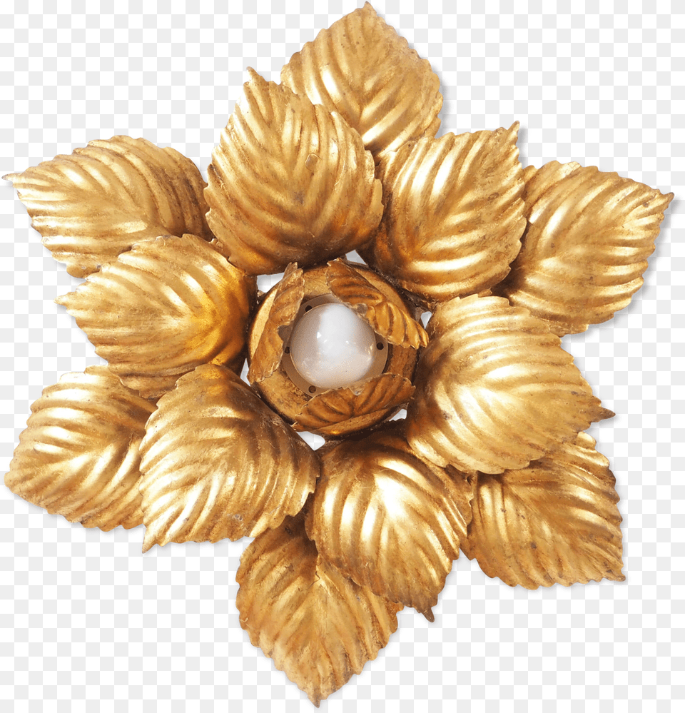 Golden Flower Wall Lightsrc Https Artificial Flower, Accessories, Jewelry, Brooch, Bronze Png
