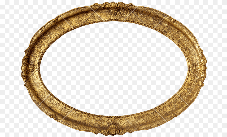 Golden Frame, Oval, Photography, Bronze Png