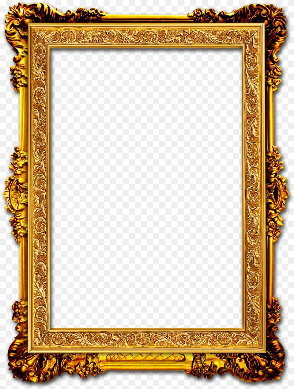 Golden Frame Hd Cartoon Jingfm Gemldegalerie Png