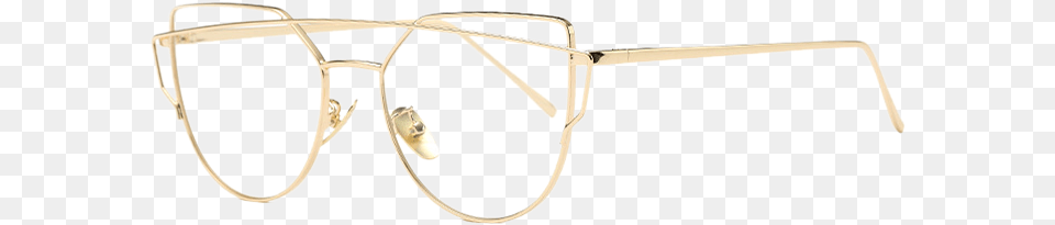 Golden Frame Metal Bar Pilot Sunglasses, Accessories, Glasses Png