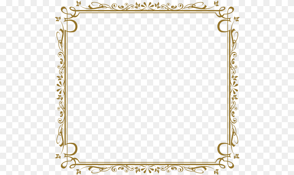 Golden Frame Picture Frame, Blackboard Free Transparent Png