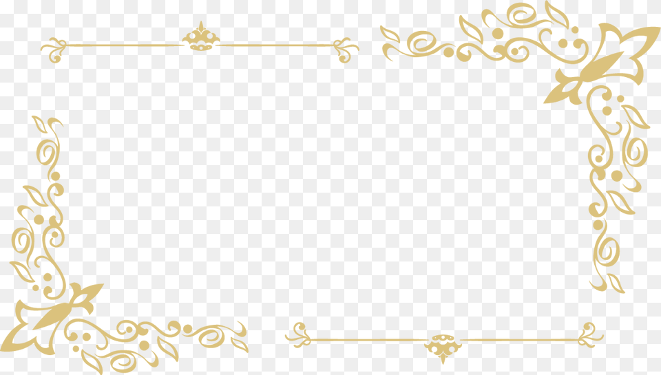 Golden Frame Vector, Art, Floral Design, Graphics, Pattern Png