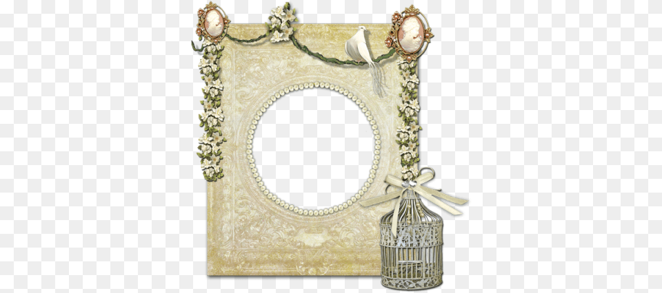 Golden Frame With Bird And Cage Clipart Photo 891 Dress Png Image