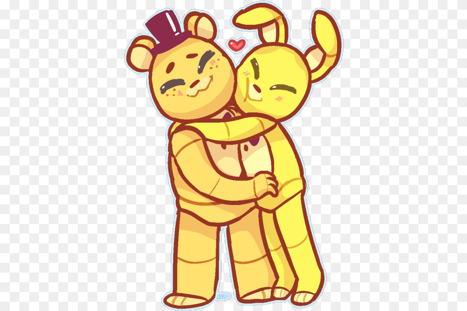 Golden Freddy And Spring Bonnie, Baby, Person, Face, Head Free Png