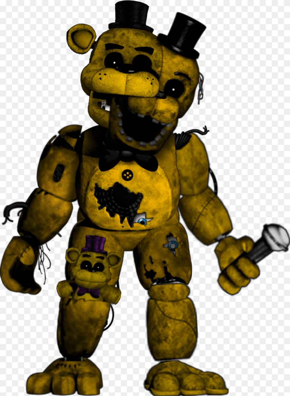 Golden Freddy Fnaf 1 Golden Freddy Full Body, Toy, Face, Head, Person Free Png Download