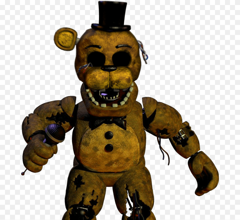 Golden Freddy Fnaf Withered Freddy, Toy, Face, Head, Person Png Image