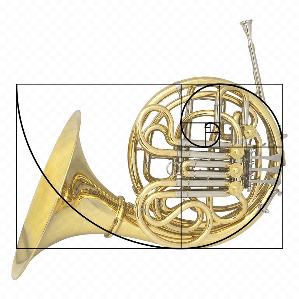 Golden French Horn French Horn Golden Ratio, Brass Section, Musical Instrument, French Horn, Smoke Pipe Free Png