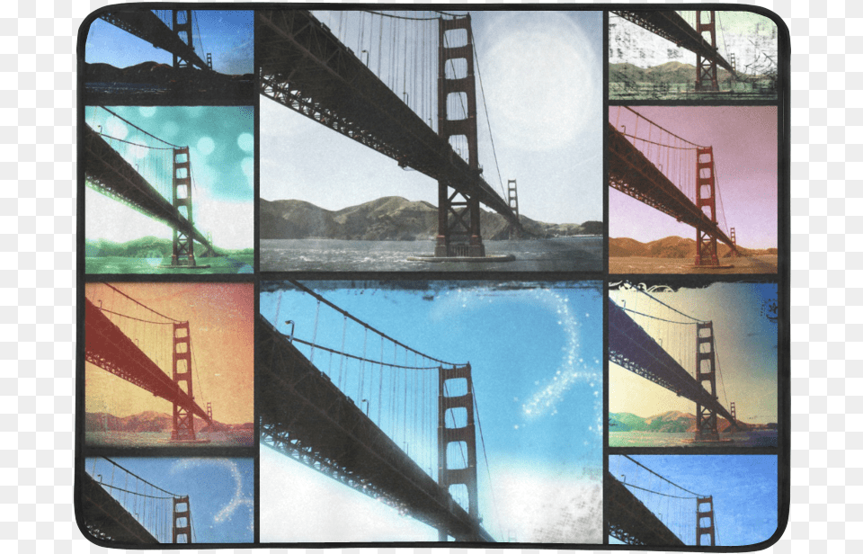 Golden Gate Bridge, Art, Collage, Suspension Bridge Free Png