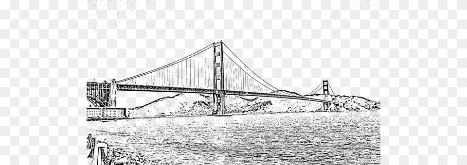 Golden Gate Bridge Gray Png