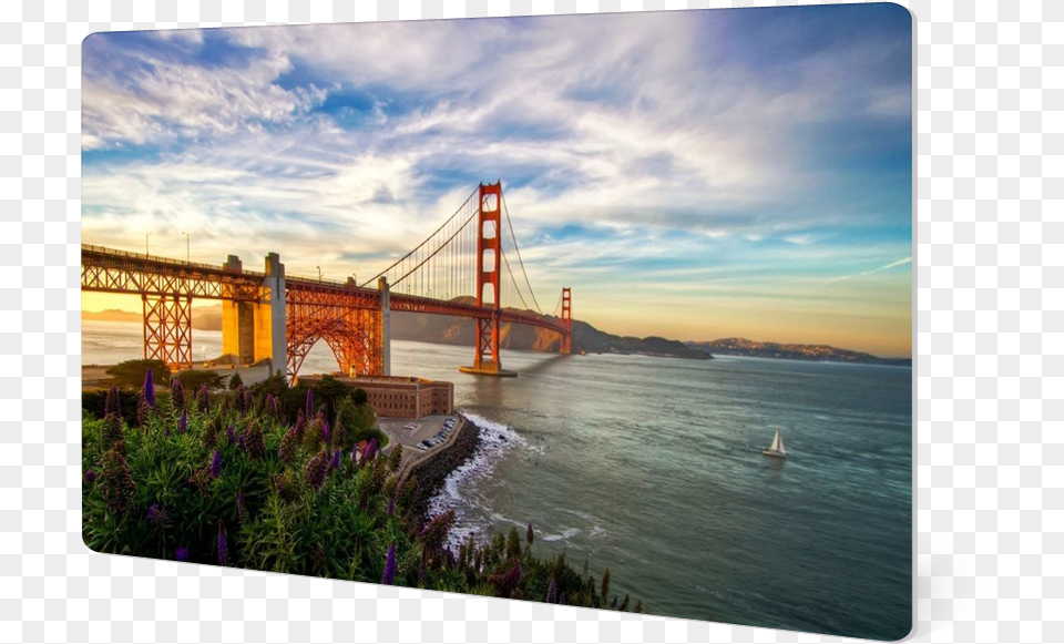 Golden Gate Bridge, Waterfront, Water, Scenery, Outdoors Png Image