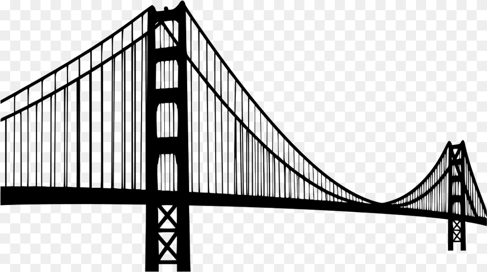 Golden Gate Bridge 3d, Gray Free Transparent Png