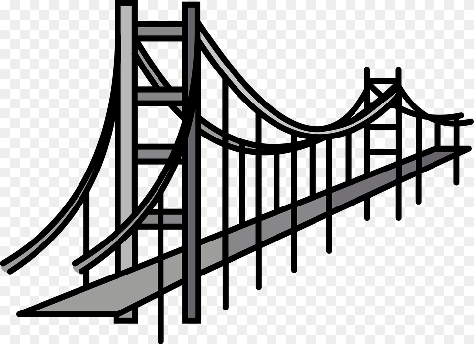 Golden Gate Bridge Clipart, Suspension Bridge Free Png Download