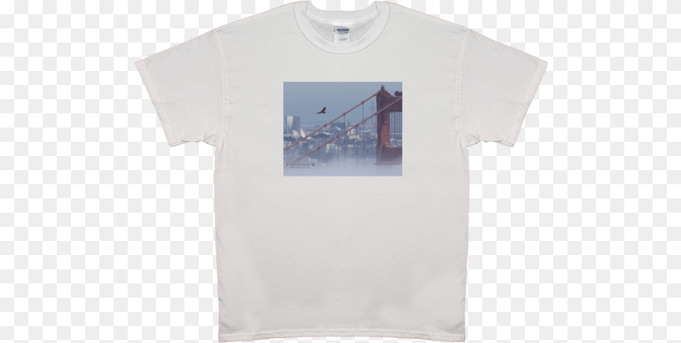 Golden Gate Bridge Hawk T Shirt Cable Stayed Bridge, Clothing, T-shirt, Animal, Bird Free Png Download