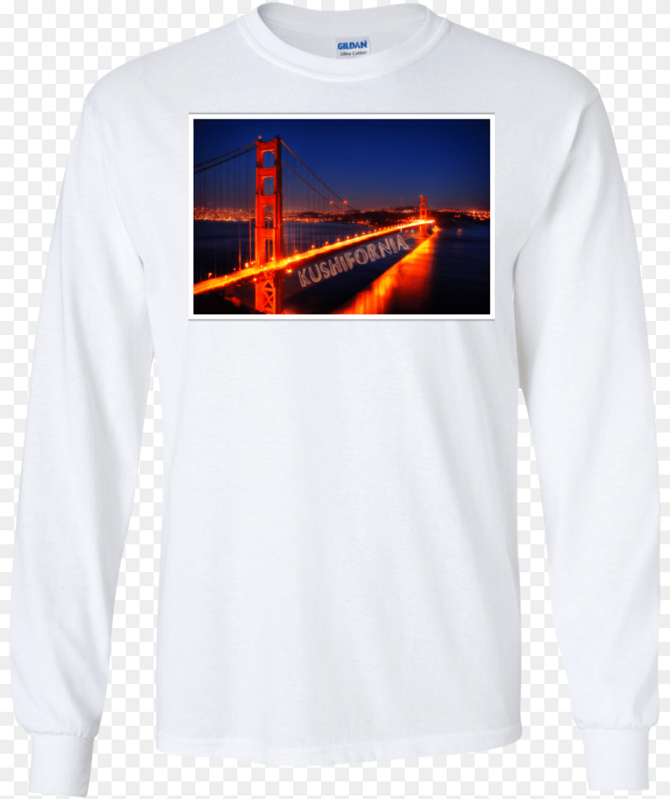Golden Gate Bridge Long Sleeve Self Anchored Suspension Bridge, Clothing, Long Sleeve, T-shirt, Adult Png