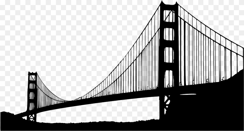 Golden Gate Bridge Silhouette Golden Gate Bridge, Gray Free Transparent Png