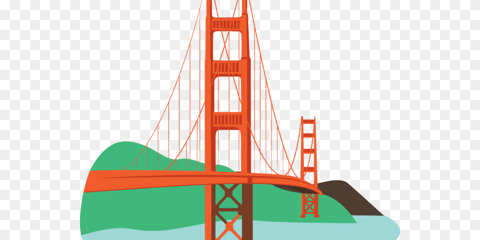 Golden Gate Clipart Beam Bridge San Francisco Bridge Clipart, Suspension Bridge Free Png Download