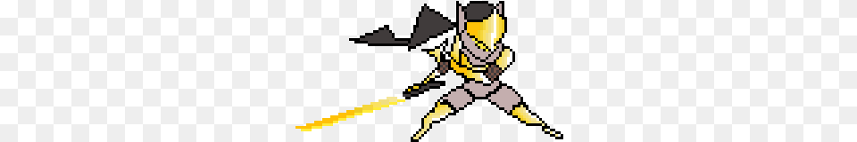 Golden Genji Pixel Art Overwatch, People, Person, Animal, Bee Free Png Download