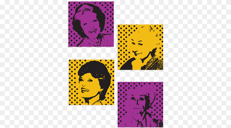 Golden Girls Canvas Art Set Of 4 Art, Collage, Pattern, Baby, Person Free Png Download