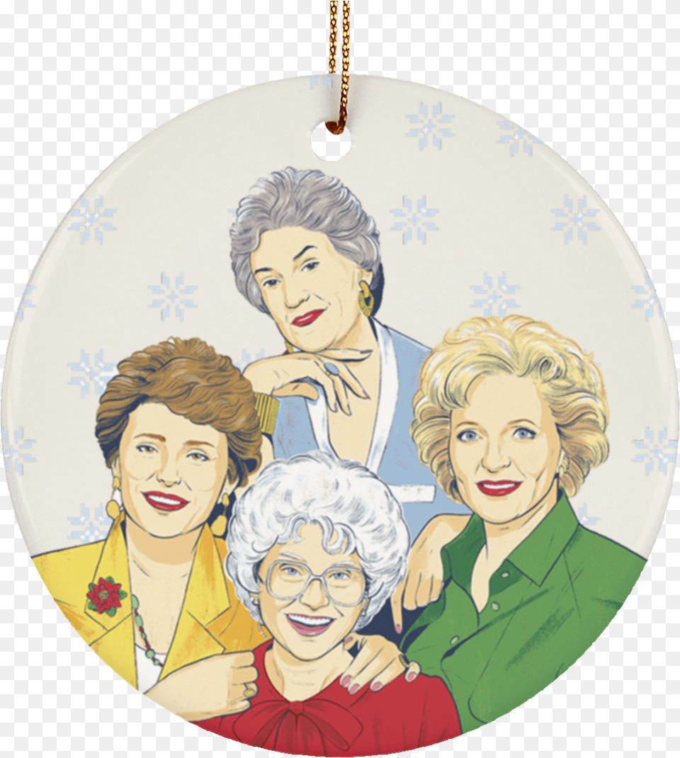 Golden Girls Christmas Ornament Golden Girls Twas The Night Before Christmas, Accessories, Necklace, Jewelry, Person Png