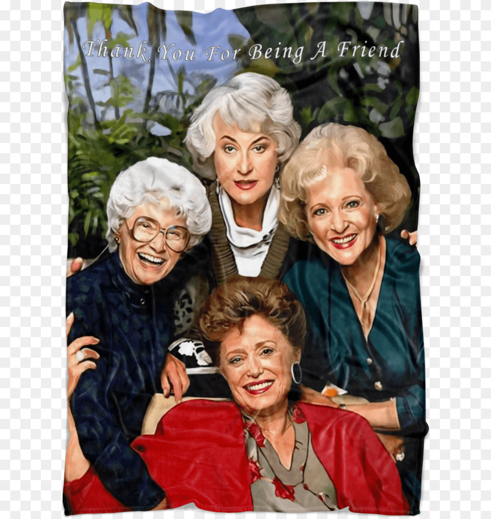 Golden Girls Digitally Hand Painted Ultra Soft Plush Golden Girls, Accessories, Portrait, Photography, Person Png