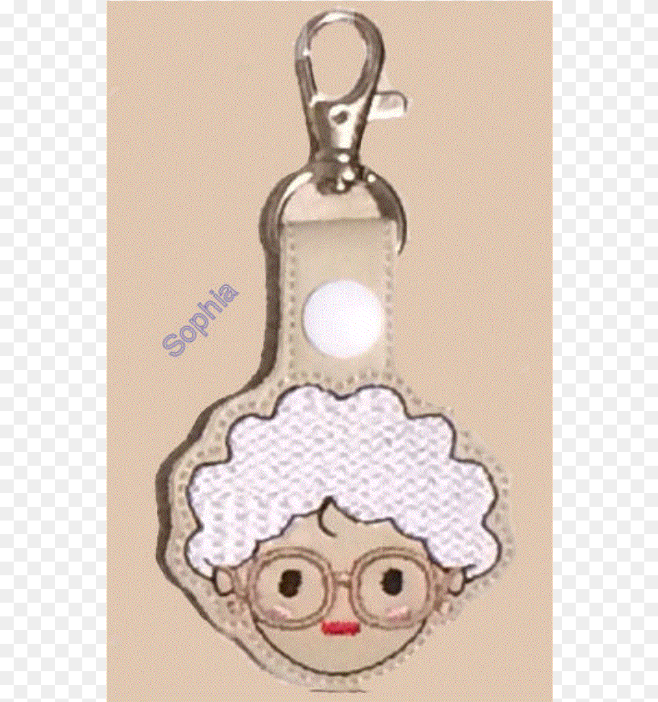 Golden Girls Inspired Embroidered Key Fob Sophia, Accessories, Spoon, Cutlery, Earring Free Transparent Png