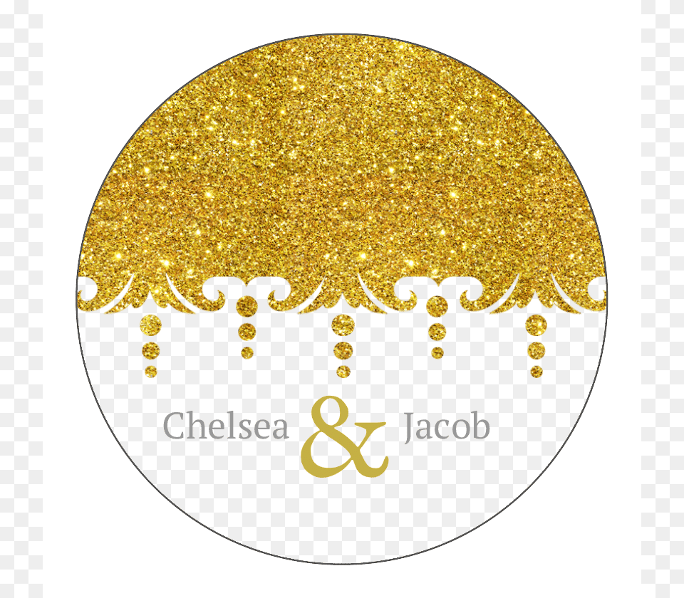 Golden Glitter Circle, Gold, Disk Free Png Download
