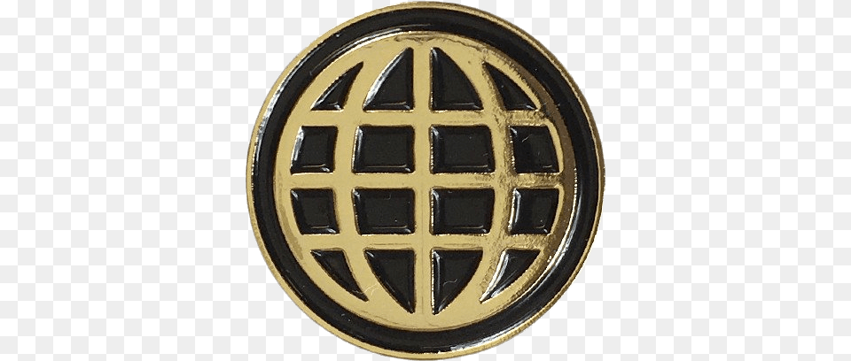 Golden Globe Lapel Pin Peace Symbols, Logo, Symbol, Emblem Png Image