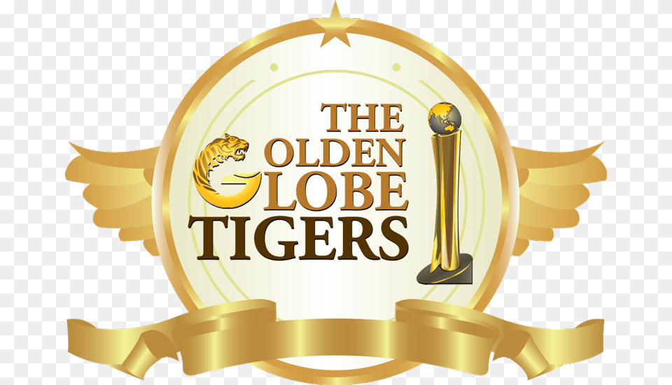 Golden Globe Tigers Haters Make Me Famous, Badge, Logo, Symbol, Gold Png Image