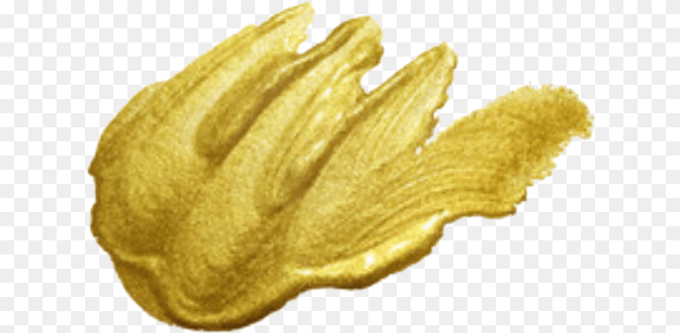 Golden Gold Paintsmear Paintbrush Png Image