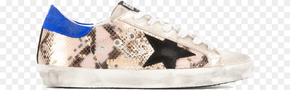 Golden Goose Superstar Sneaker Printed Pythonblack Star Plimsoll, Clothing, Footwear, Shoe, Canvas Free Png