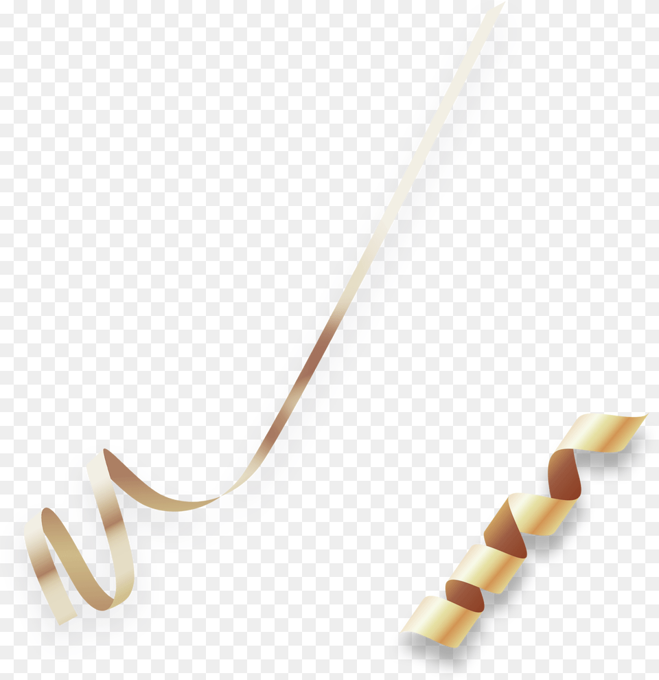 Golden Gradient Ribbon Decoration Vector Portable Network Graphics, Cutlery, Fork, Spoon, Blade Free Png Download